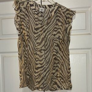 CAbi Zebra Pattern Blouse medium